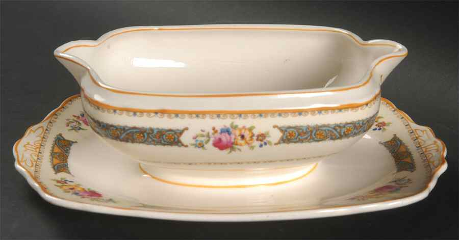 The Charmian Gravy Boat with Attached Underplate by Grindley-1