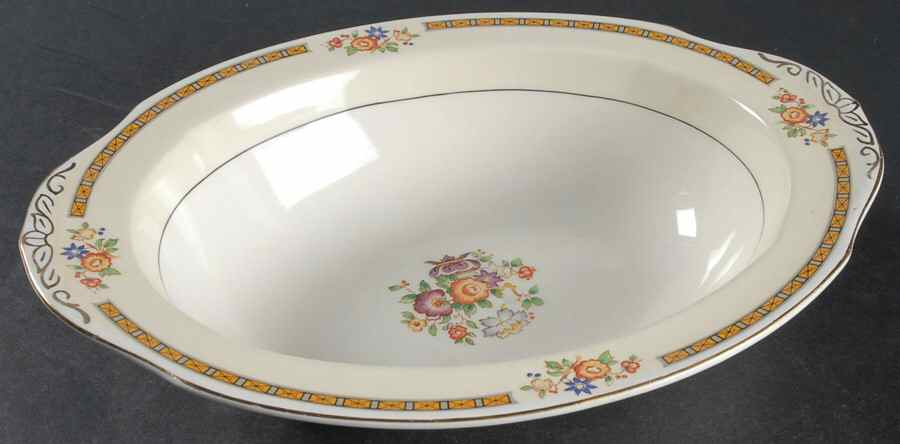 The Charmian 10" Oval Vegetable Bowl by Grindley-1