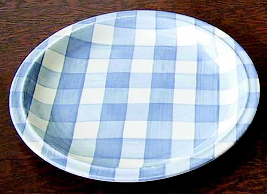 Checks Dinner Plate by Grindley-1