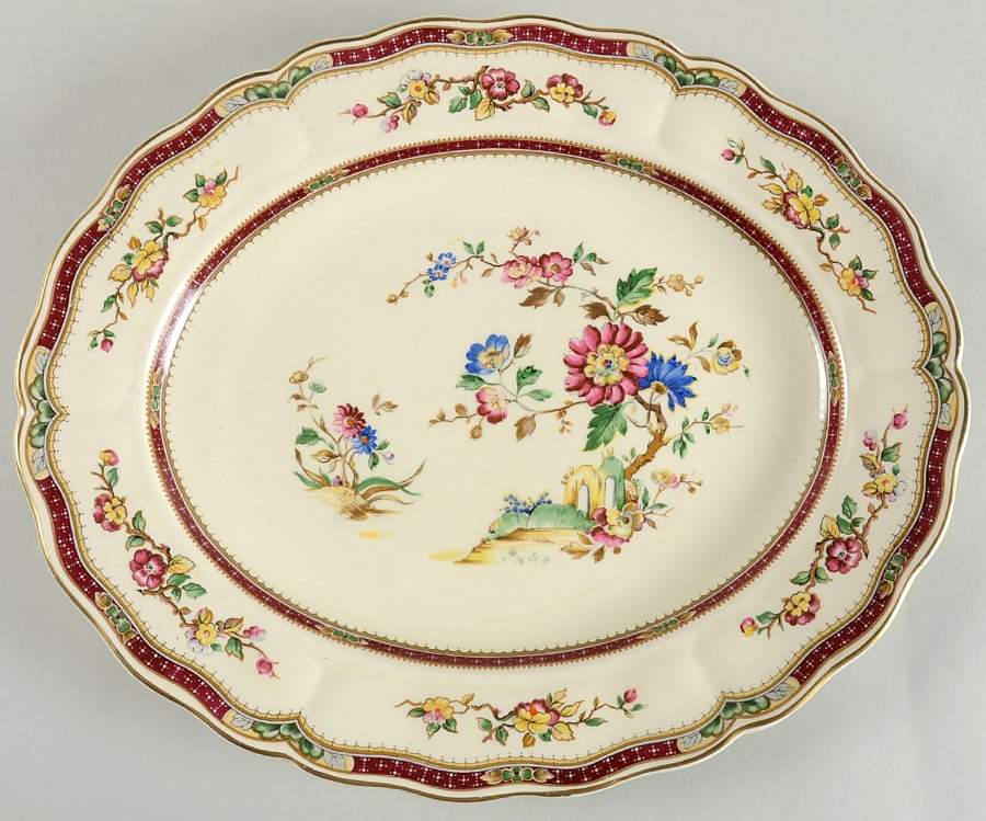 Connaught 14" Oval Serving Platter by Grindley-1