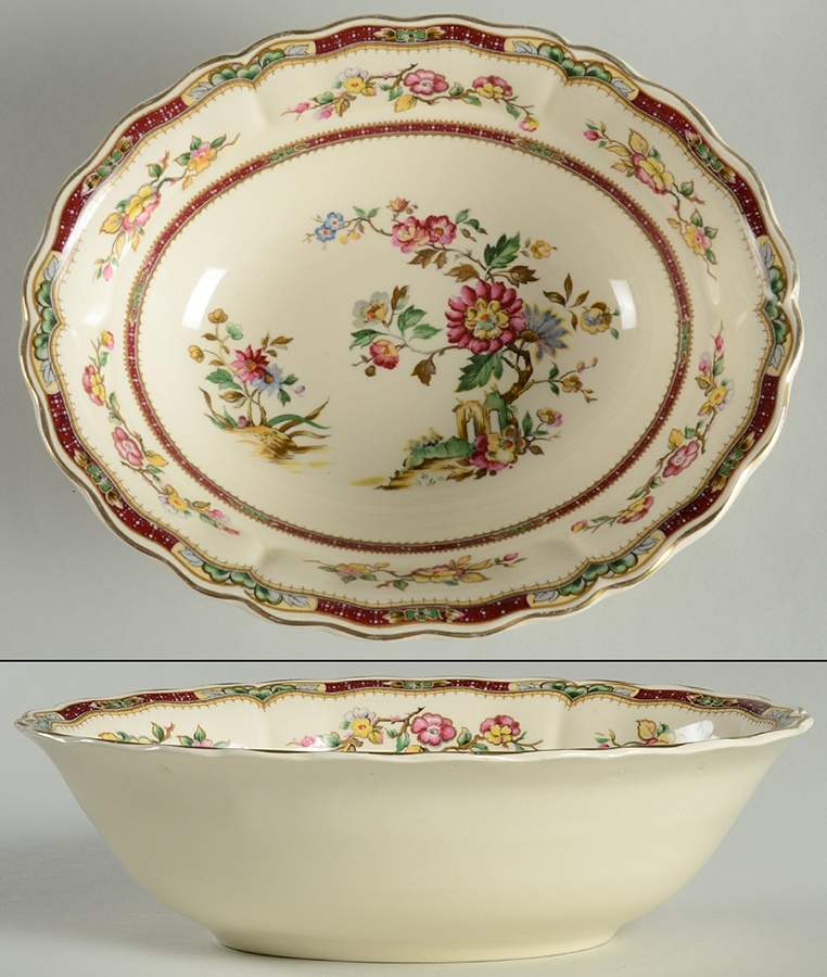 Connaught 9" Oval Vegetable Bowl by Grindley-1