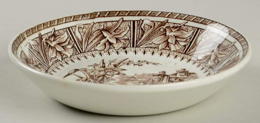 Daffodil Brown Fruit/Dessert (Sauce) Bowl by Grindley-1