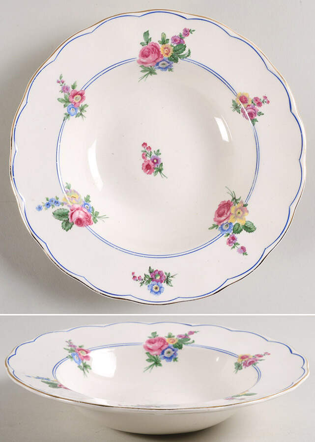 Devonshire Rose Rim Soup Bowl by Grindley-1