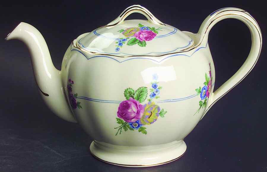 Devonshire Rose Teapot & Lid by Grindley-1