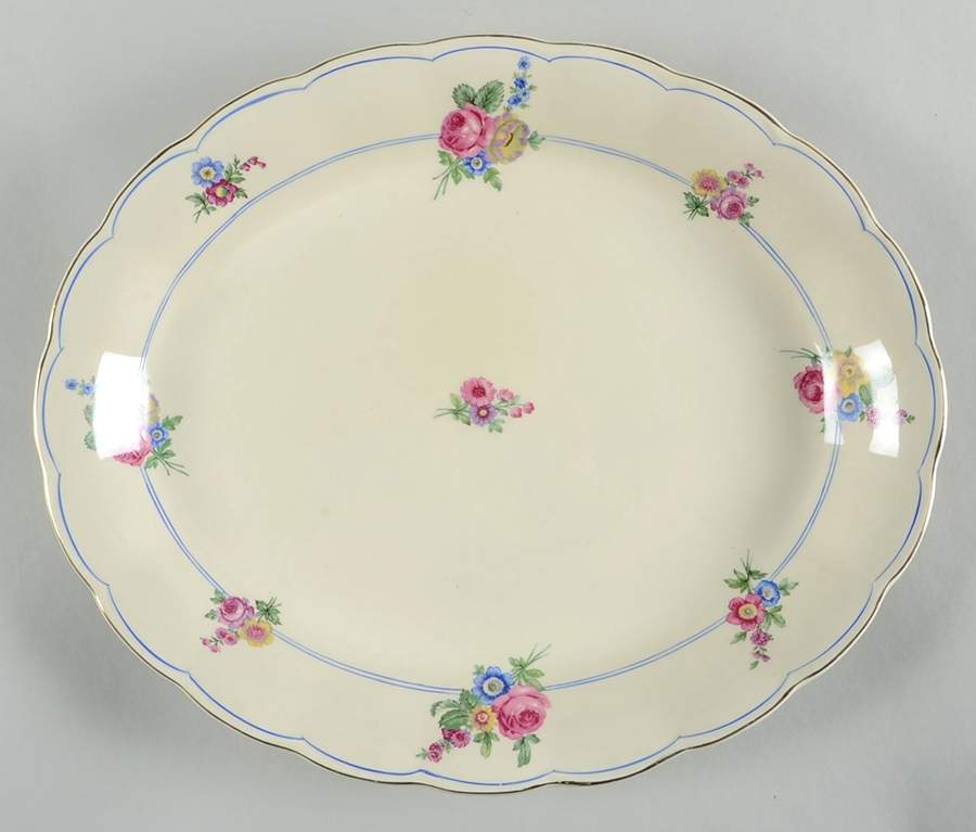 Devonshire Rose 15" Oval Serving Platter by Grindley-1