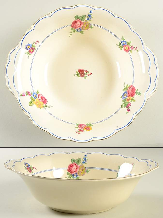 Devonshire Rose 10" Round Vegetable Bowl by Grindley-1