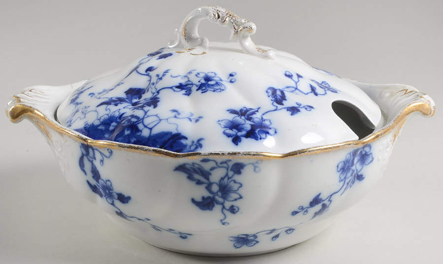 Duchess (Flow Blue) Tureen &  Lid by Grindley-1