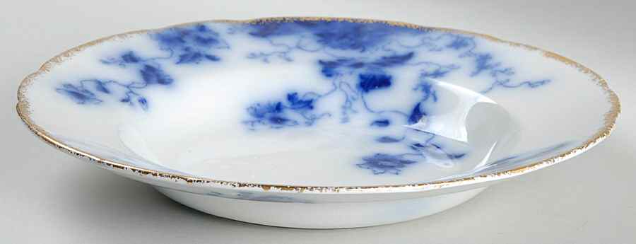 Duchess (Flow Blue) Large Rim Soup Bowl by Grindley-1
