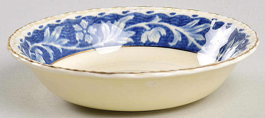 Elysian (Cream & Blue) Fruit/Dessert (Sauce) Bowl by Grindley-1