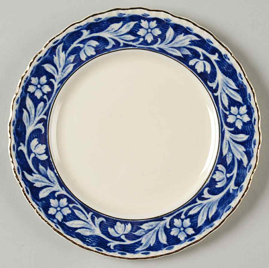 Elysian (Cream & Blue) Bread & Butter Plate by Grindley-1