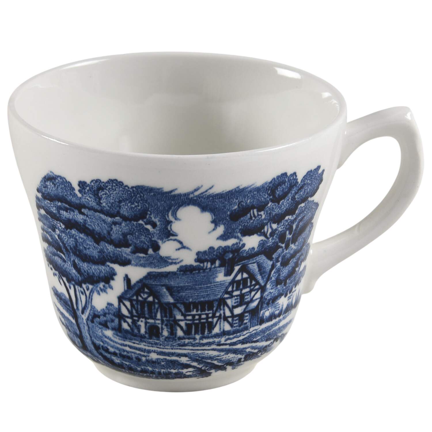 English Country Inns Blue Flat Cup by Grindley-1