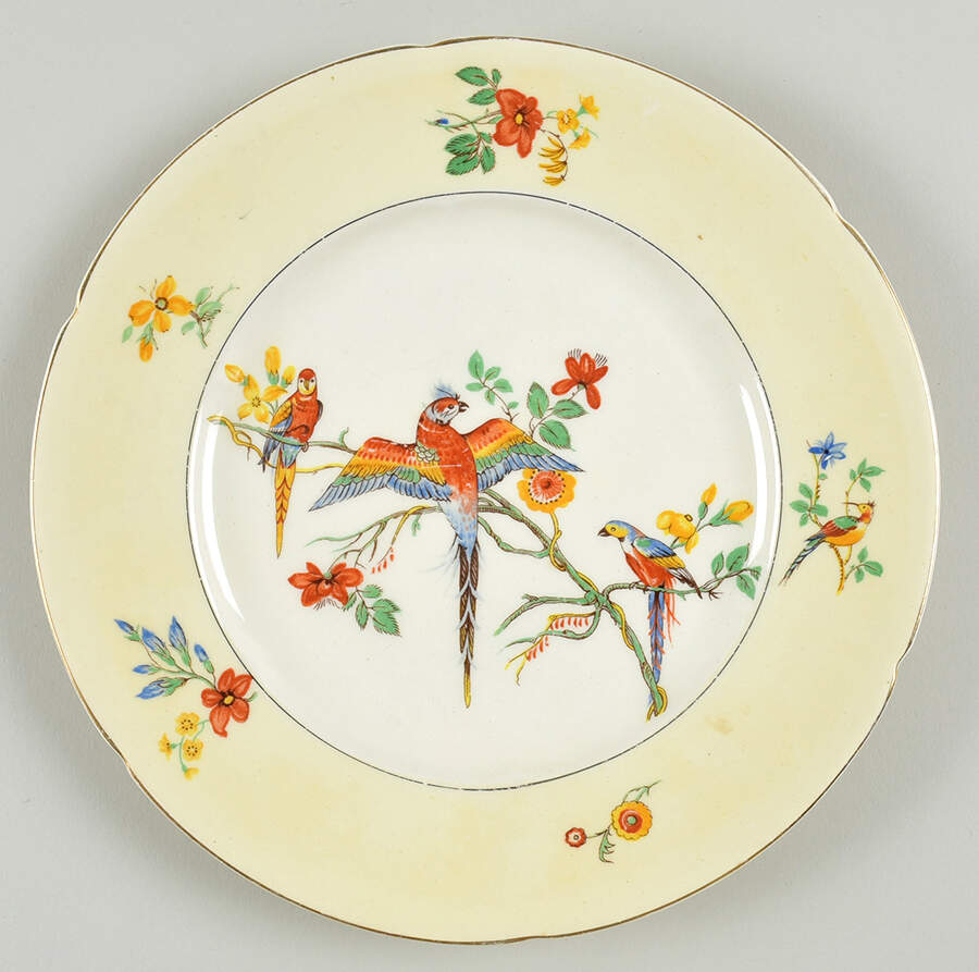 The Gay Macaw Luncheon Plate by Grindley-1