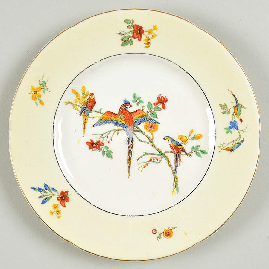 The Gay Macaw Bread & Butter Plate by Grindley-1