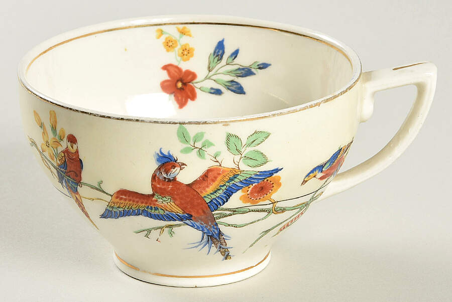 The Gay Macaw Flat Cup by Grindley-1