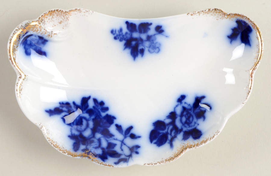 Gironde (Flow Blue, Daubs) Bone Dish by Grindley-1