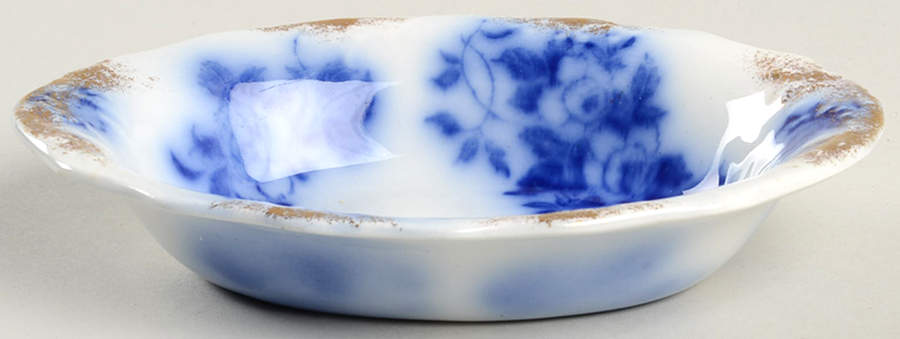 Gironde (Flow Blue, Daubs) Nut Dish by Grindley-1