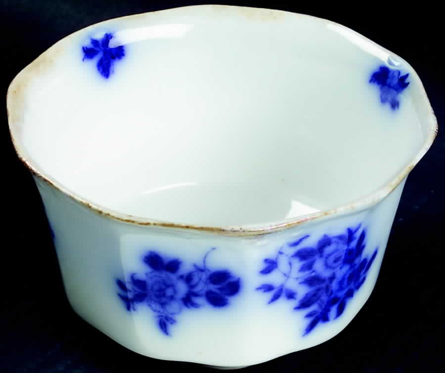 Gironde (Flow Blue, Daubs) Cranberry Bowl by Grindley-1