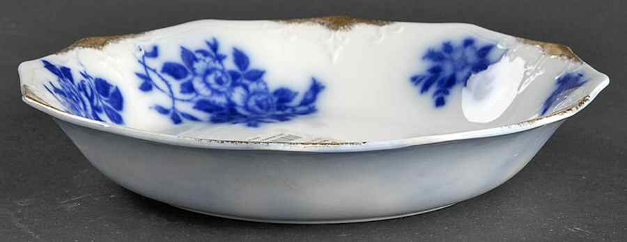 Gironde (Flow Blue, Daubs) Coupe Soup Bowl by Grindley-1