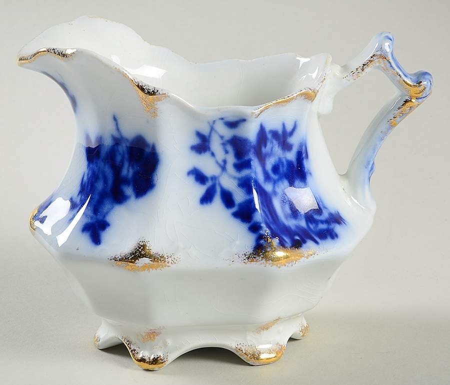 Gironde (Flow Blue, Daubs) Creamer by Grindley-1