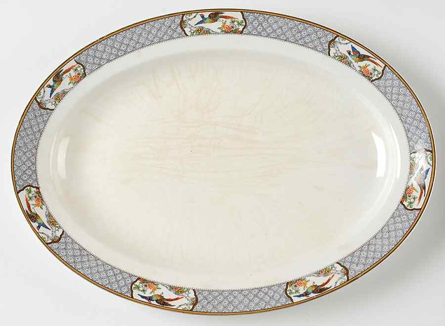 Queensbury 14" Oval Serving Platter by Grindley-1