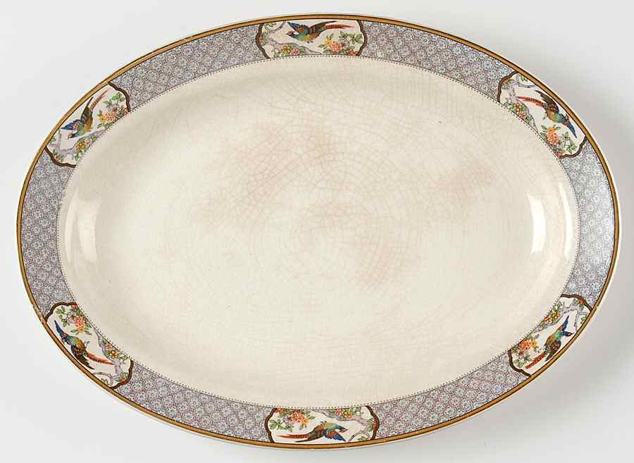 Queensbury 12" Oval Serving Platter by Grindley-1