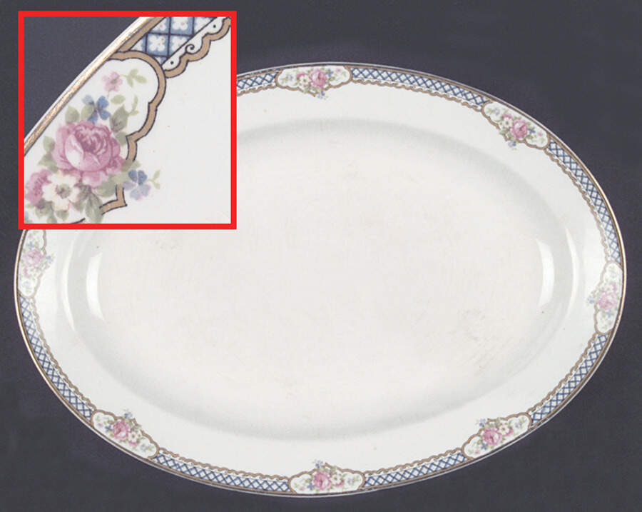 GRI66 14" Oval Serving Platter by Grindley-1