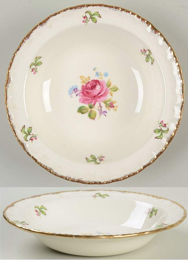 Fragrant Rose Rim Cereal Bowl by Grindley-1