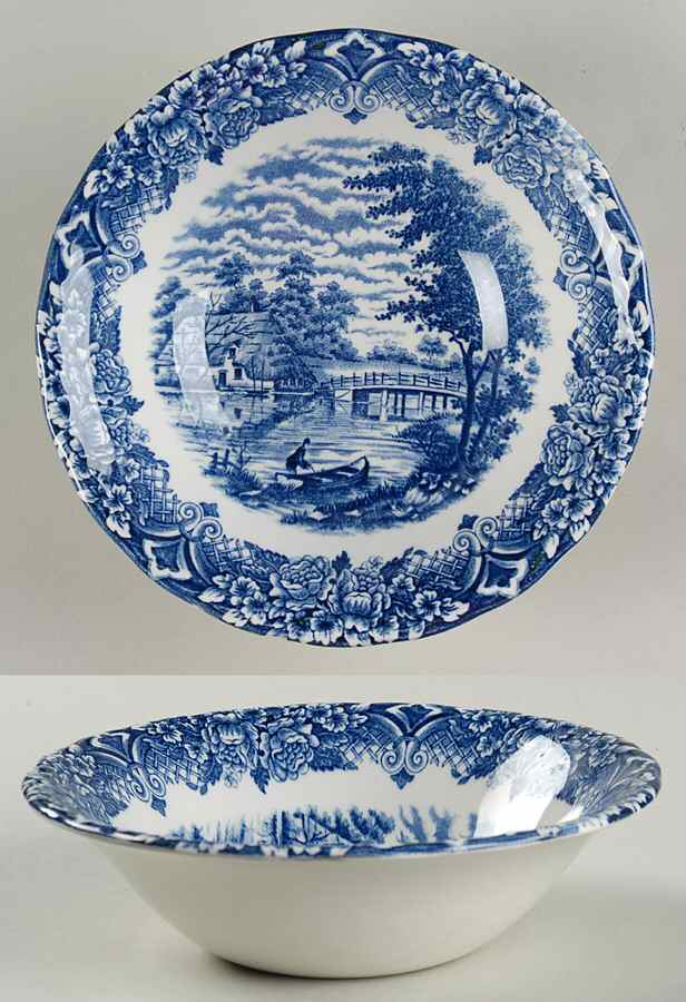 Homeland Blue Coupe Cereal Bowl by Grindley-1