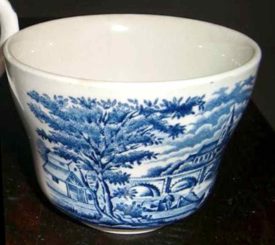 Homeland Blue Mini Open Sugar Bowl by Grindley-1