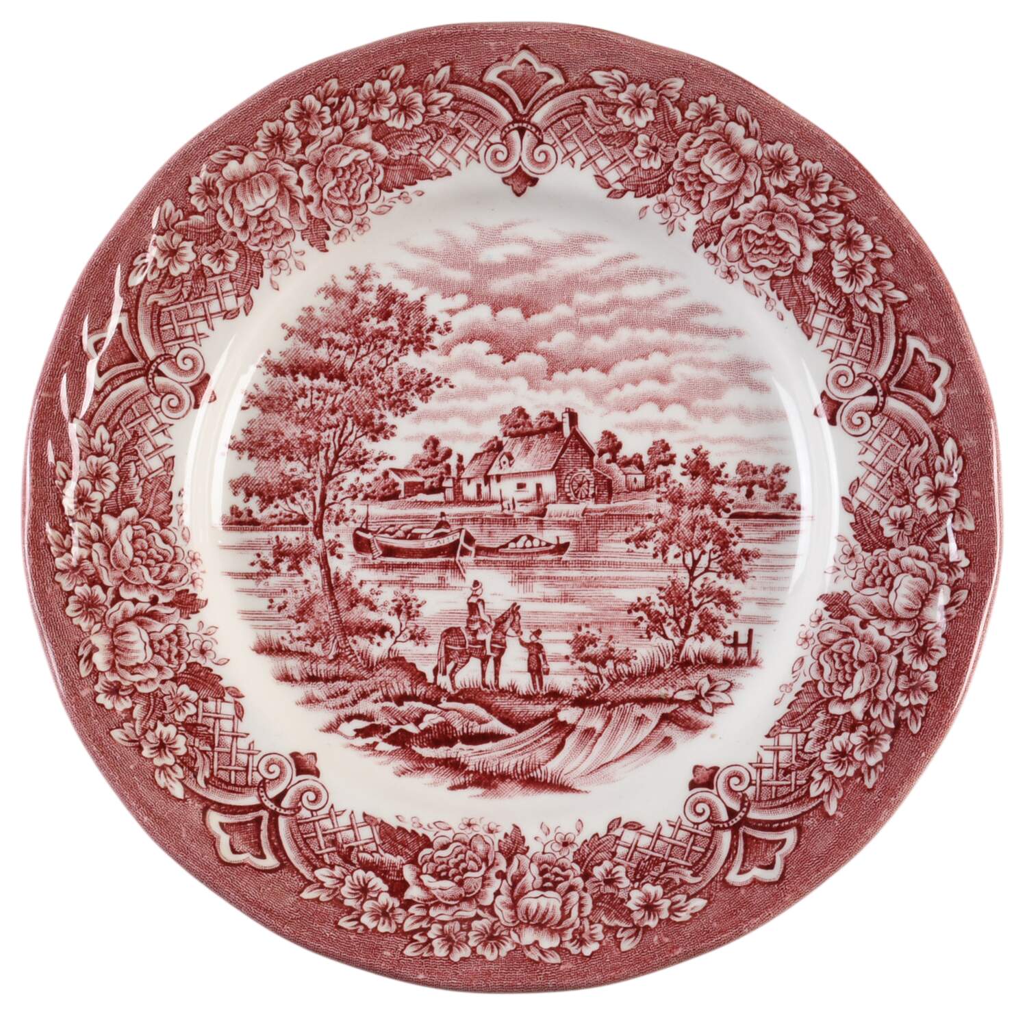 Homeland Pink Dessert/Pie Plate by Grindley-1