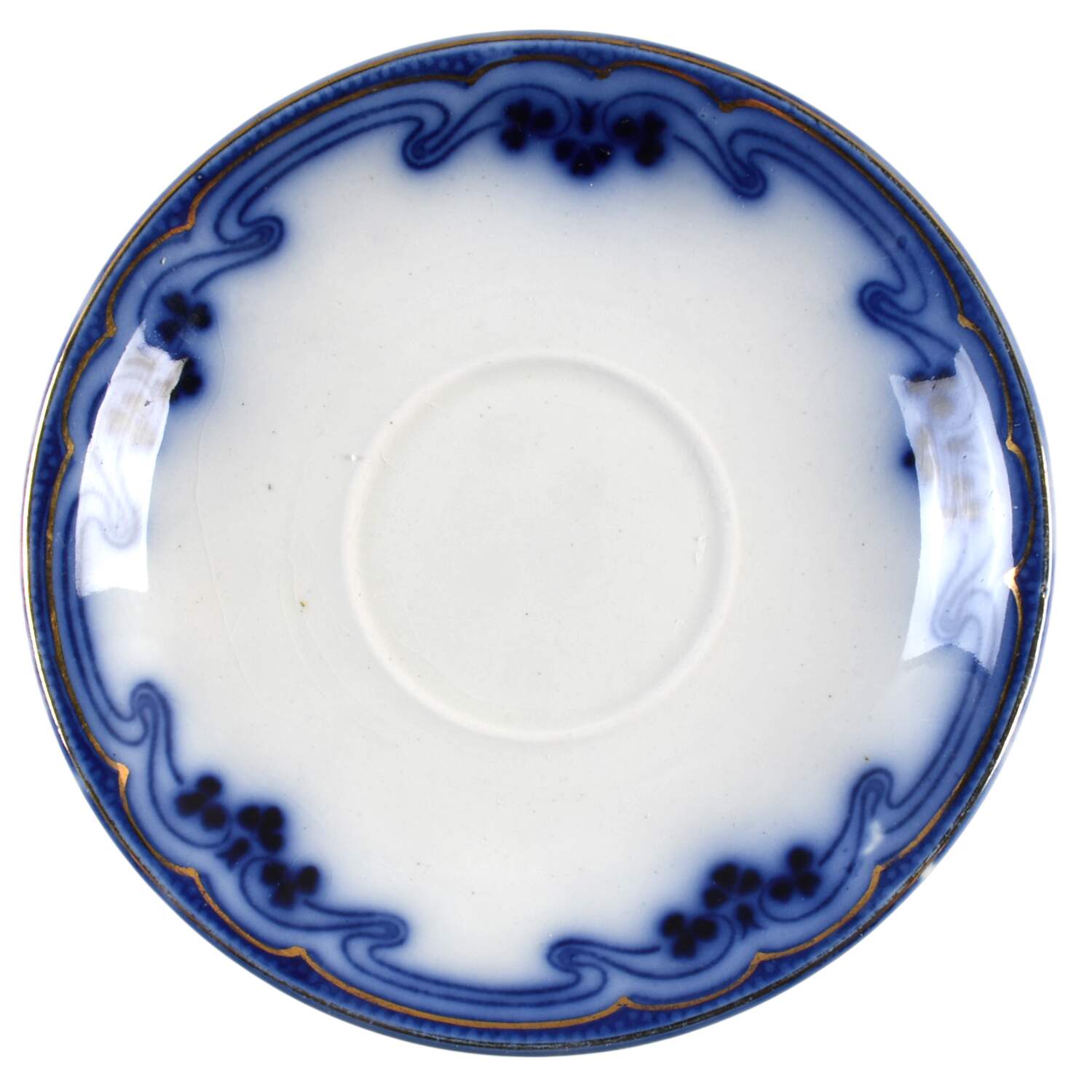 Idris (Flow Blue) Saucer by Grindley-1