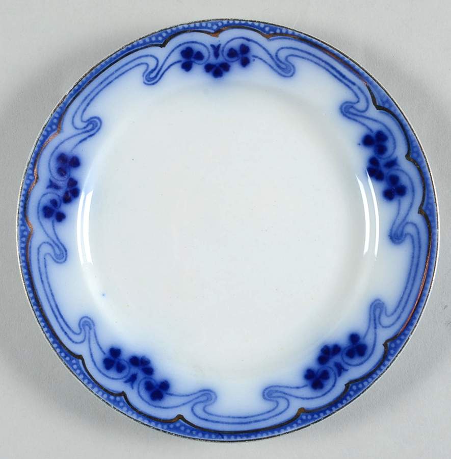 Idris (Flow Blue) Bread & Butter Plate by Grindley-1