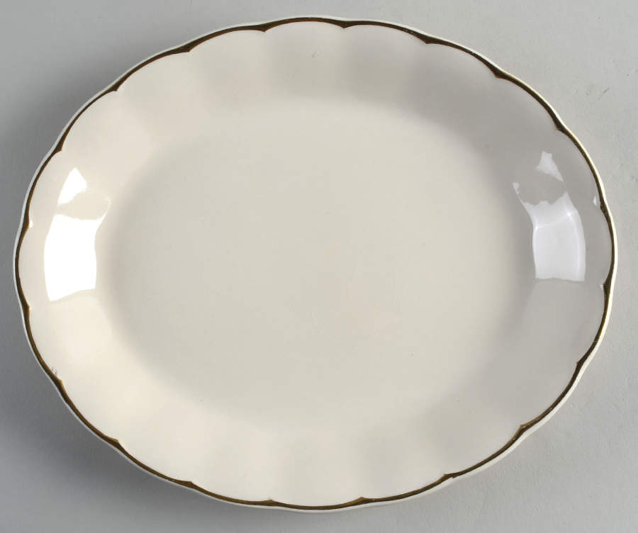Imperial (Cream Petal) 12" Oval Serving Platter by Grindley-1