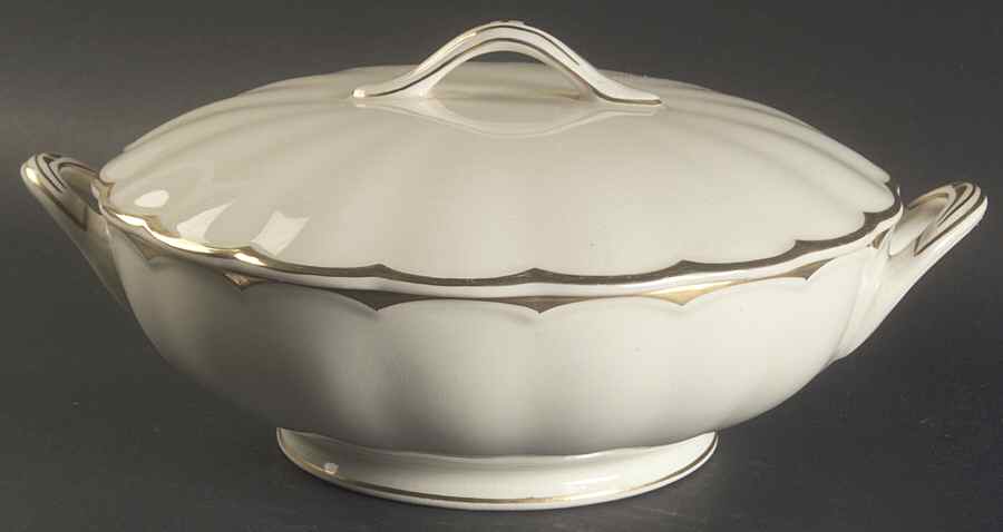 Imperial (Cream Petal) Round Covered Vegetable by Grindley-1