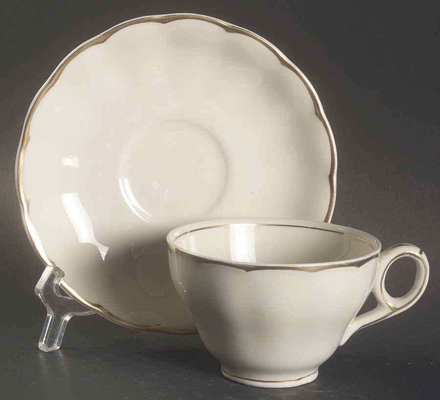Imperial (Cream Petal) Footed Cup & Saucer Set by Grindley-1