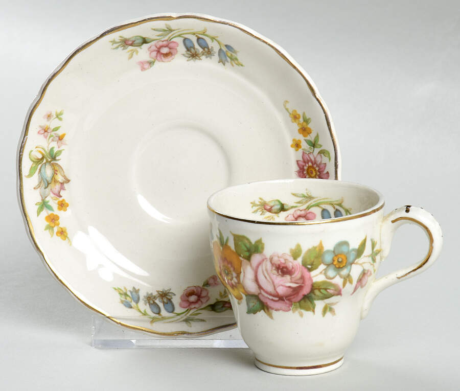 Kashmir Flat Demitasse Cup & Saucer Set by Grindley-1