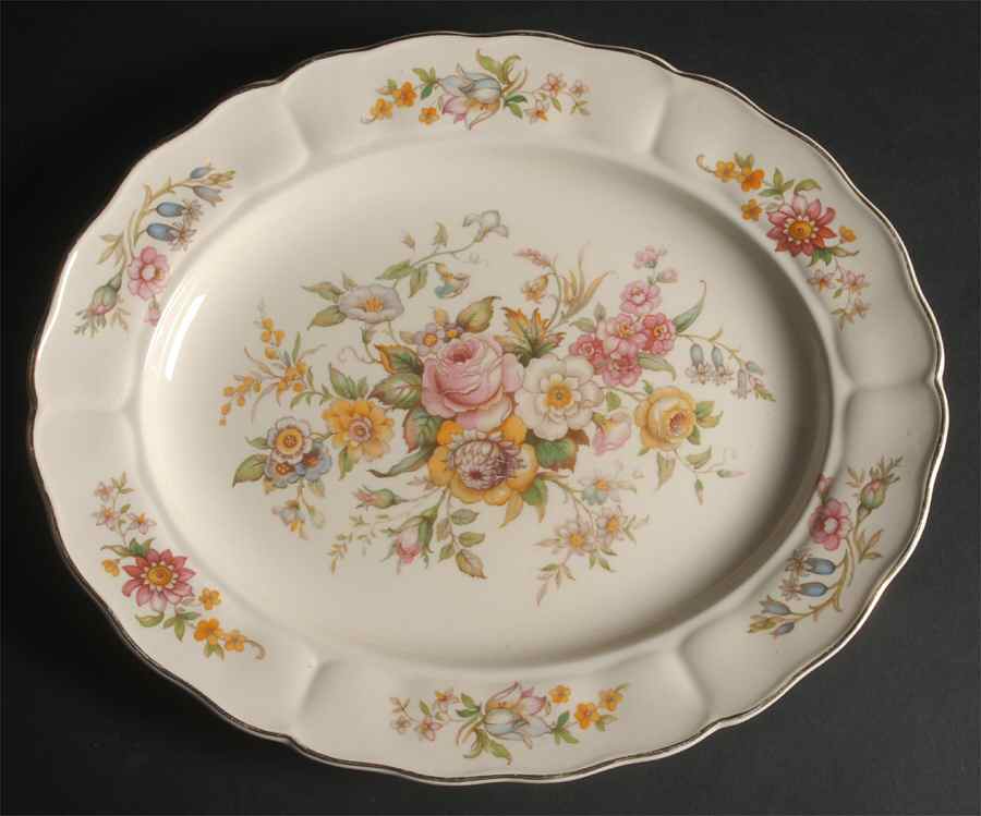 Kashmir 16" Oval Serving Platter by Grindley-1