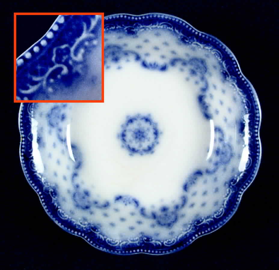 Keele (Flow Blue) Fruit/Dessert (Sauce) Bowl by Grindley-1