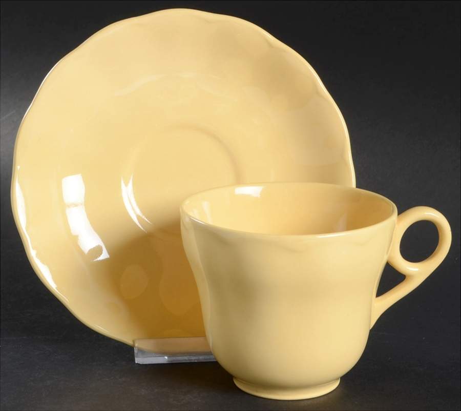Laburnum Flat Cup & Saucer Set by Grindley-1