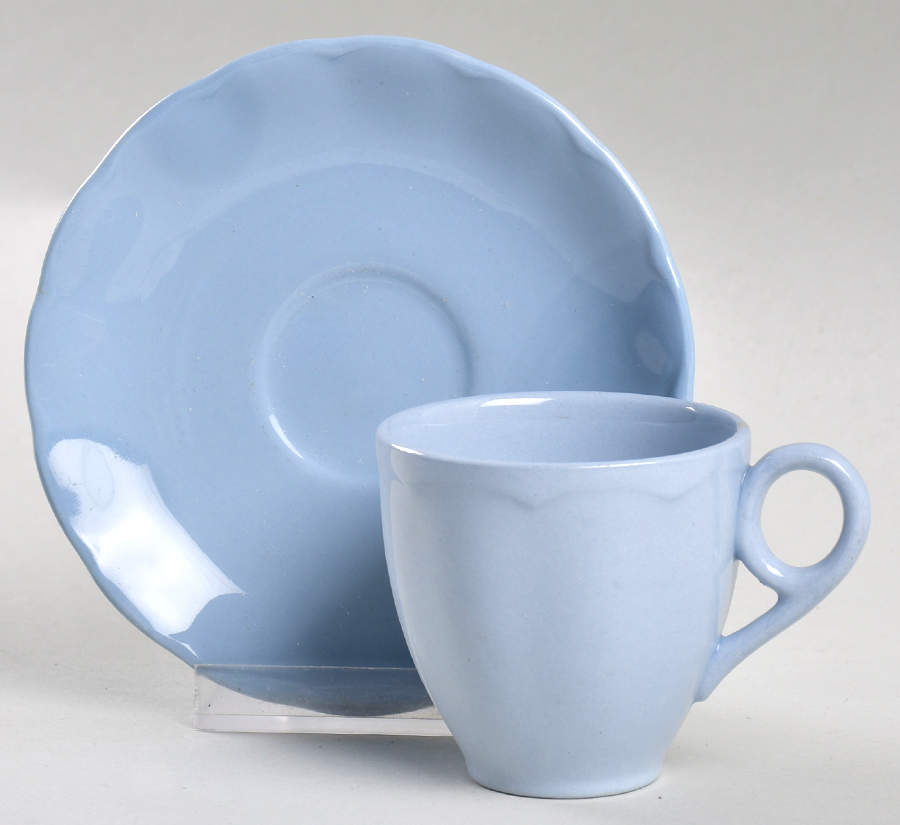 Lupin Blue (Rim) Flat Demitasse Cup & Saucer Set by Grindley-1