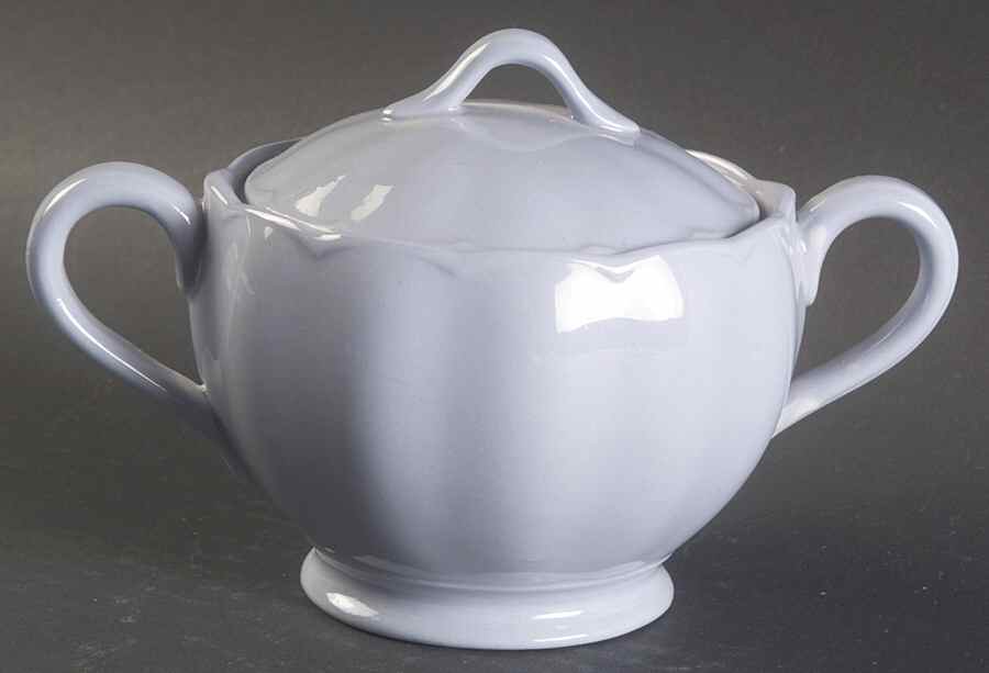 Lupin Blue (Rim) Sugar Bowl & Lid by Grindley-1