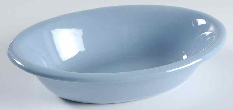 Lupin Blue (Rim) 8" Oval Vegetable Bowl by Grindley-1