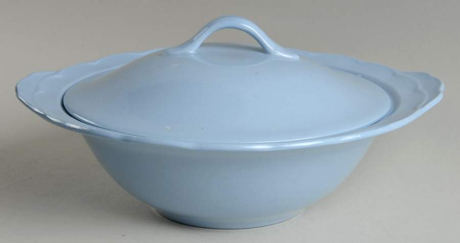 Lupin Blue (Rim) Round Covered Vegetable by Grindley-1