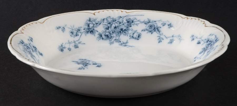 Marechal Neil (Flow Blue, Gold) Coupe Cereal Bowl by Grindley-1