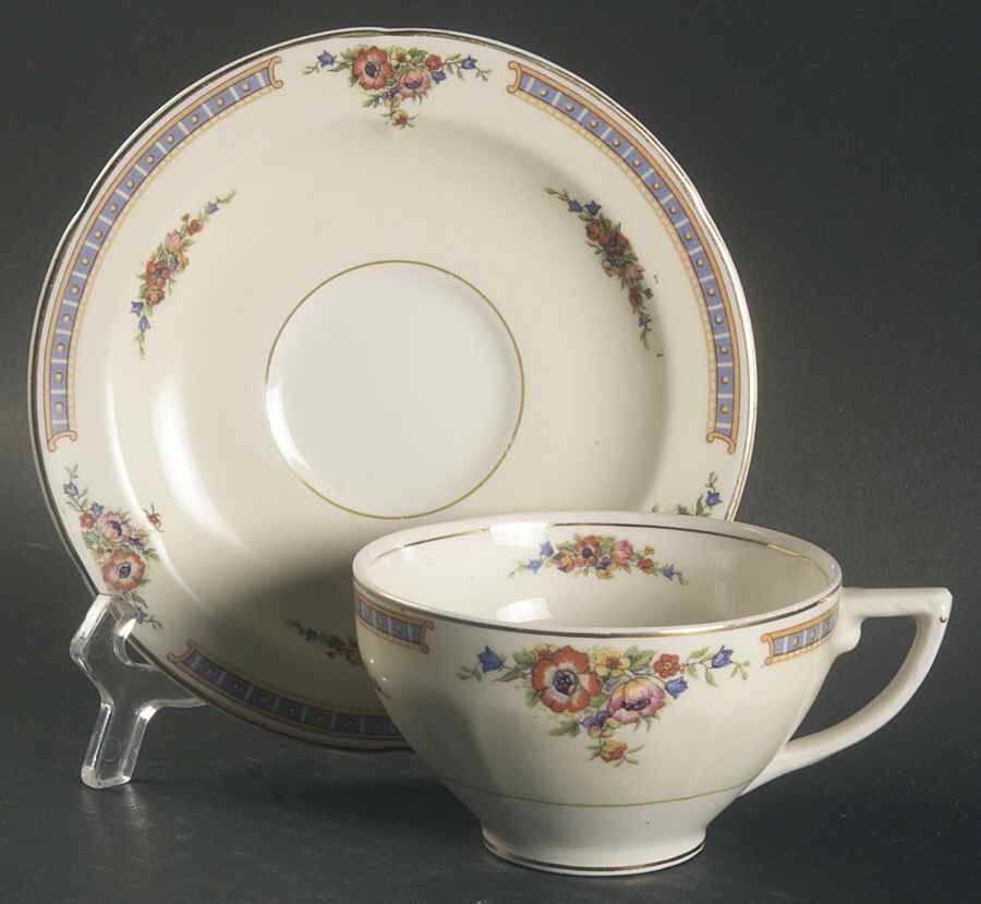Marlborough Flat Cup & Saucer Set by Grindley-1