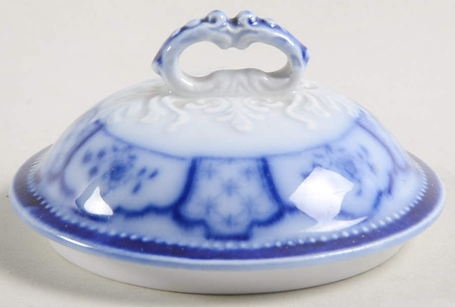 Melbourne (Flow Blue) Lid for Sugar Bowl by Grindley-1