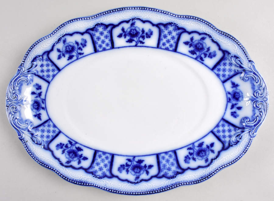 Melbourne (Flow Blue) Underplate for Oval Tureen by Grindley-1