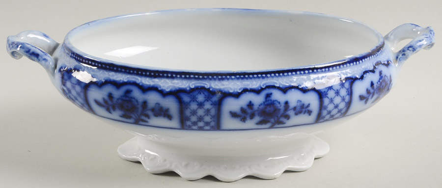 Melbourne (Flow Blue) Sauce Boat No Lid by Grindley-1