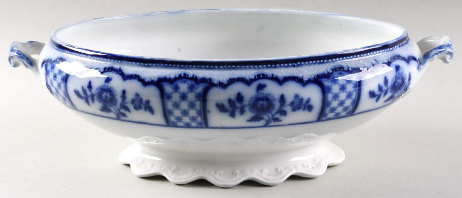 Melbourne (Flow Blue) Oval Tureen No Lid by Grindley-1