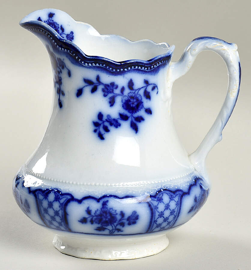 Melbourne (Flow Blue) 16 Oz Pitcher by Grindley-1